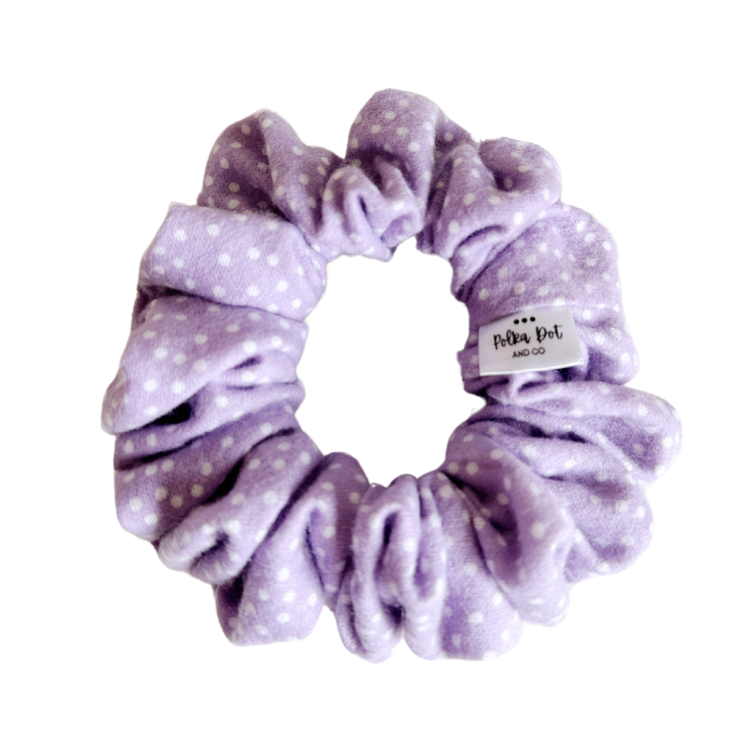 Lilac Spot Scrunchie