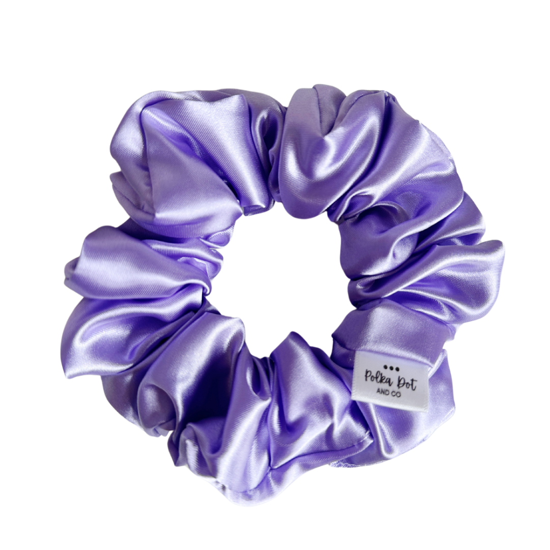 Lilac Satin Scrunchie