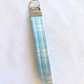 Blue Gingham Wristlet